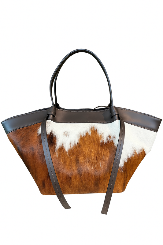 Sac fourre-tout en cuir de veau et cuir italien