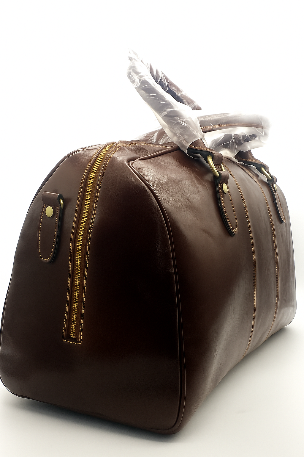 Sac de voyage en cuir véritable — Bandoulière amovible