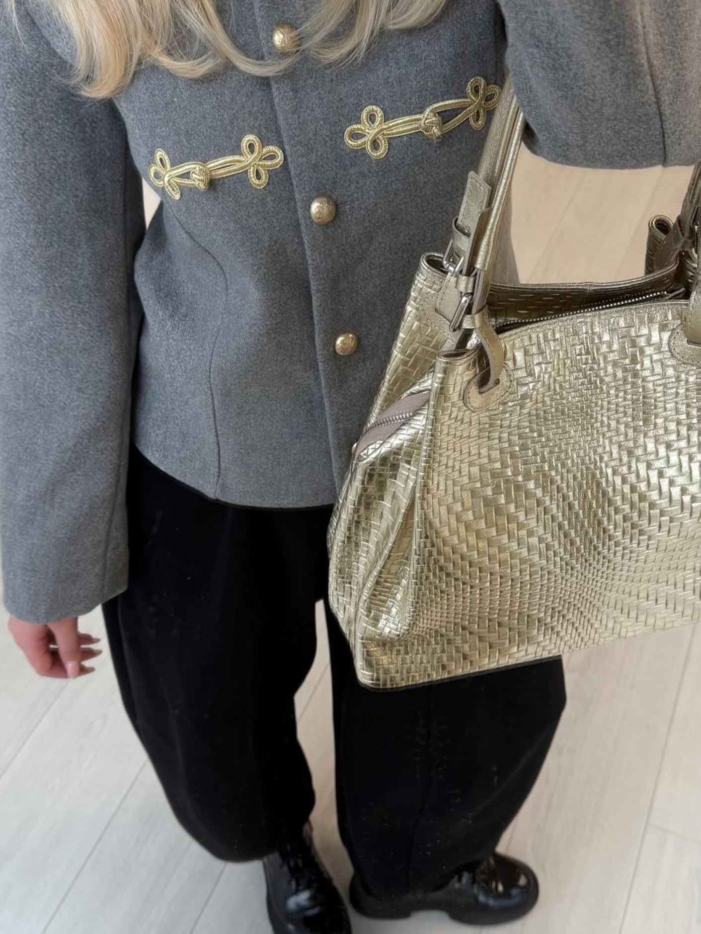 Sac fourre-tout en cuir tressé