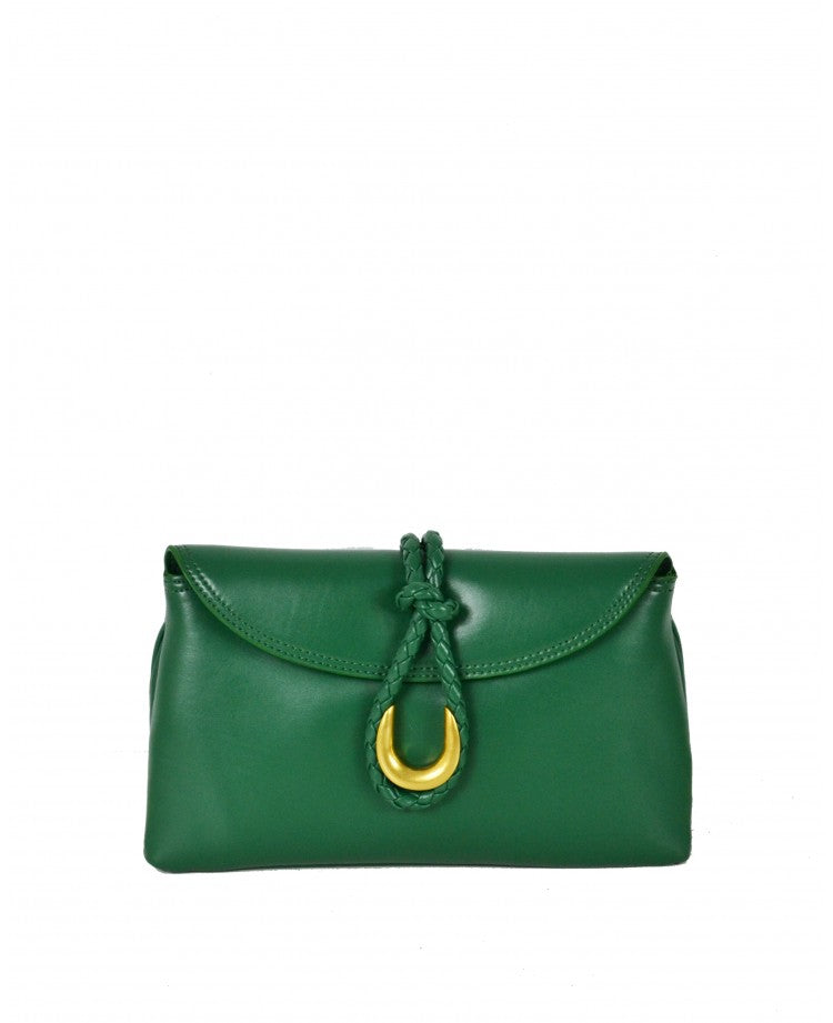Pochette en cuir élégante — Bandoulière amovible