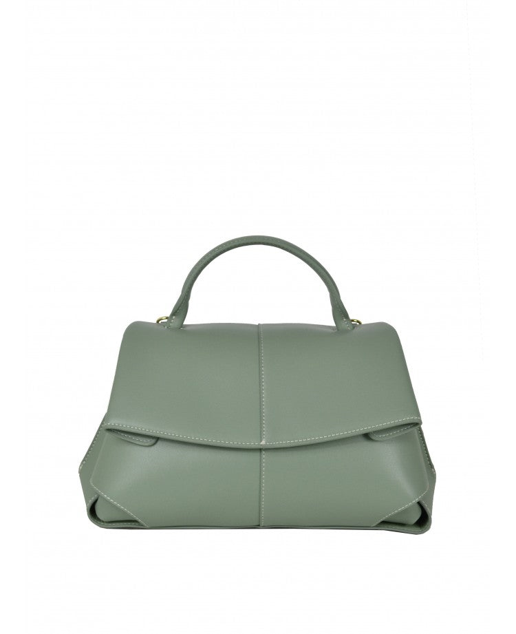 Sac minimaliste en cuir à poignée supérieure et large bandoulière