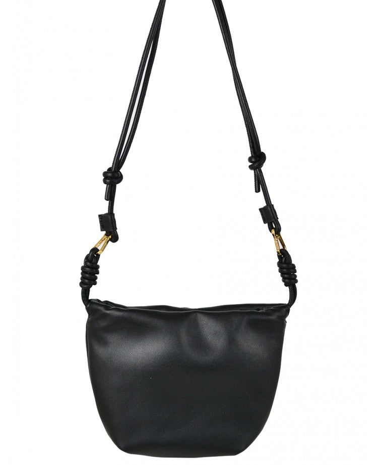 Mini Leather Handbag with Jewel Chain Strap