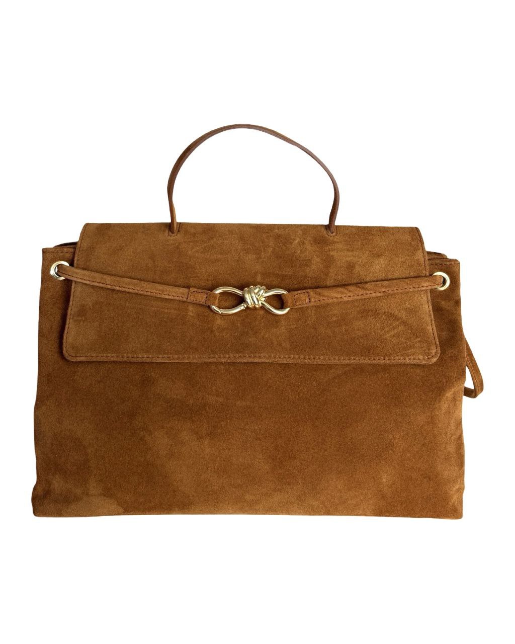 Sac porte-documents en cuir italien avec fermeture décorative par Modex™