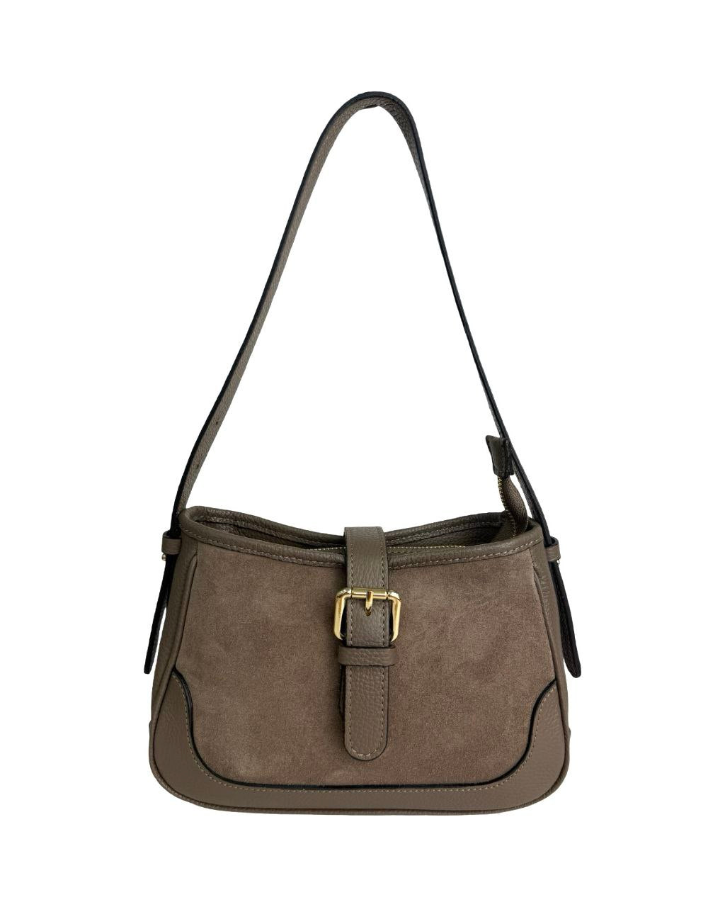 Sac à bandoulière en daim italien — compact mais frappant