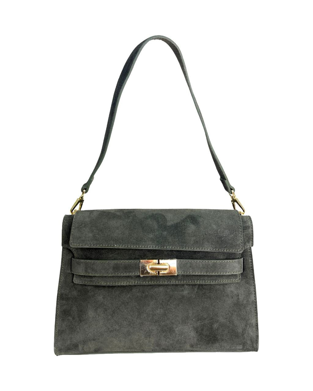 Sac à bandoulière/pochette en daim italien — raffiné et polyvalent