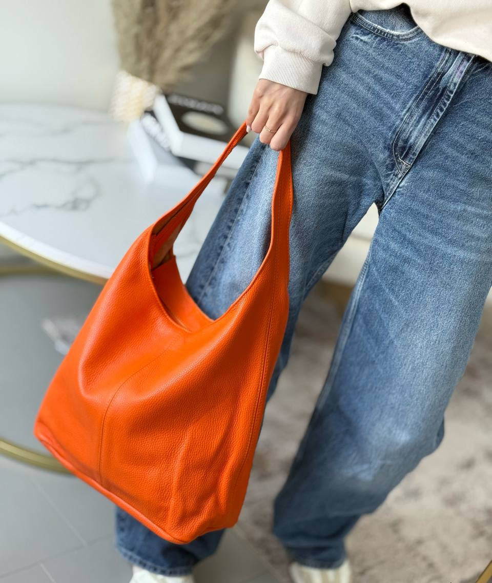 Soft Leather Hobo Bag