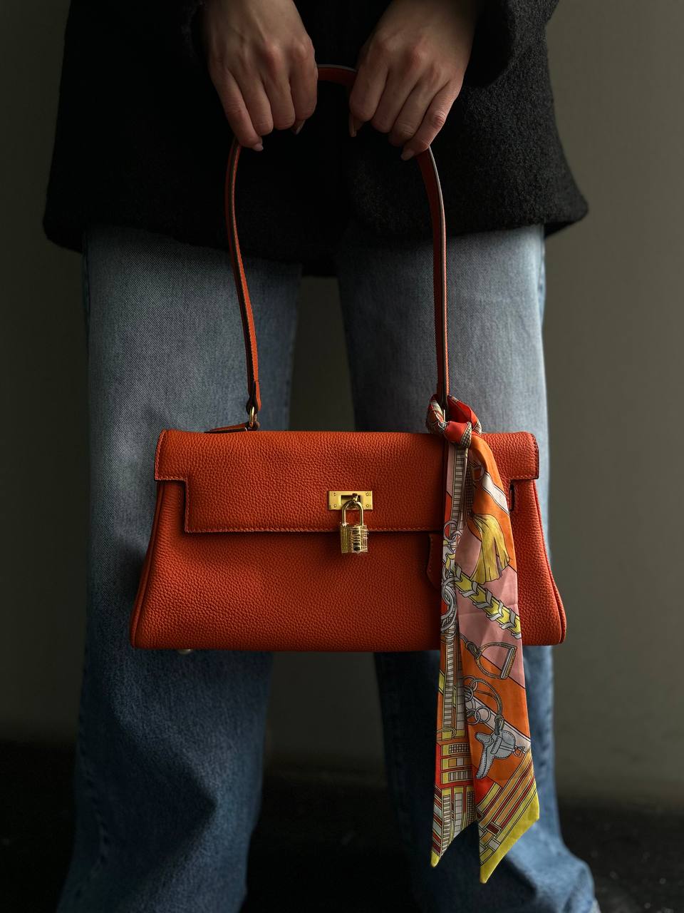 Sac en cuir haut de gamme avec fermeture à cadenas originale, fabriqué en Italie