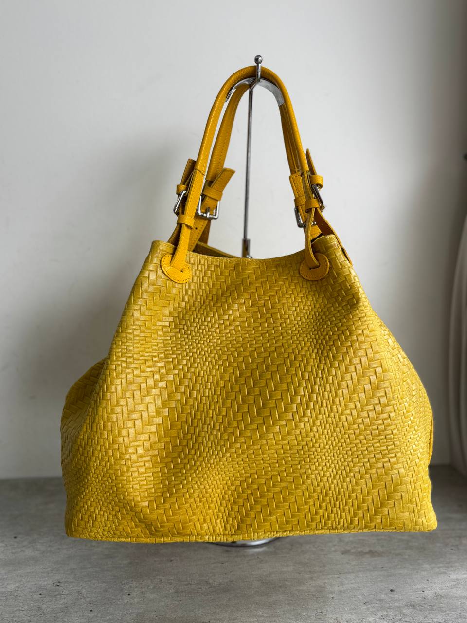 Sac fourre-tout en cuir tressé