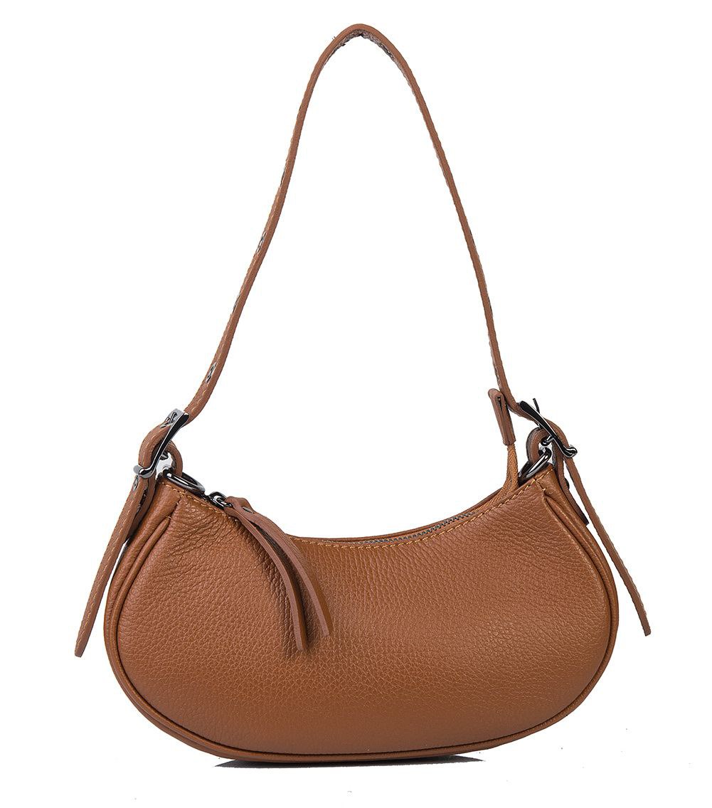 Mini sac à bandoulière en cuir italien avec bandoulière à œillets par Modex™