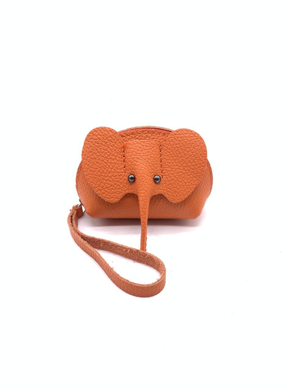 Porte-monnaie en cuir italien motif éléphant par Modex™