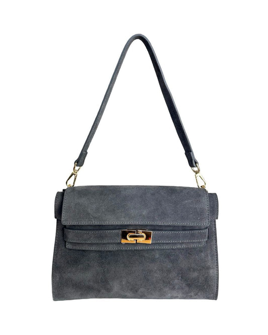 Sac à bandoulière/pochette en daim italien — raffiné et polyvalent