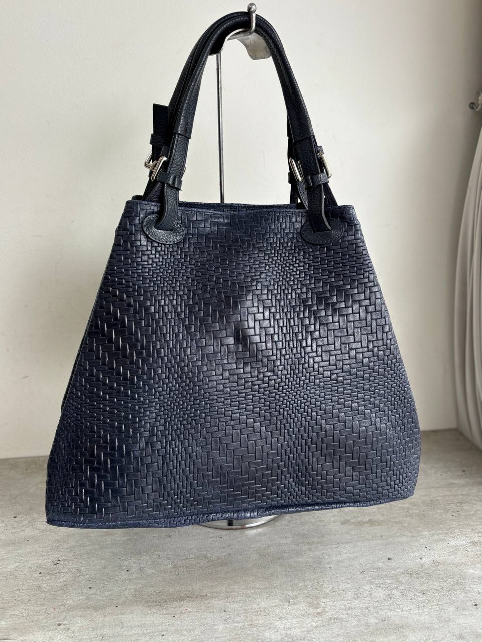 Sac fourre-tout en cuir tressé