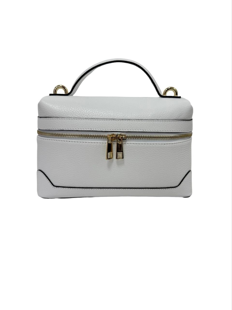 Sac bandoulière compact en cuir avec poignée supérieure