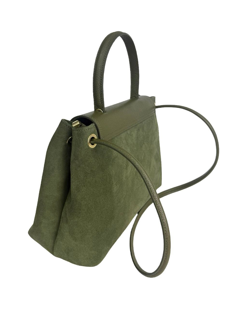 Sac cartable en daim et cuir italien
