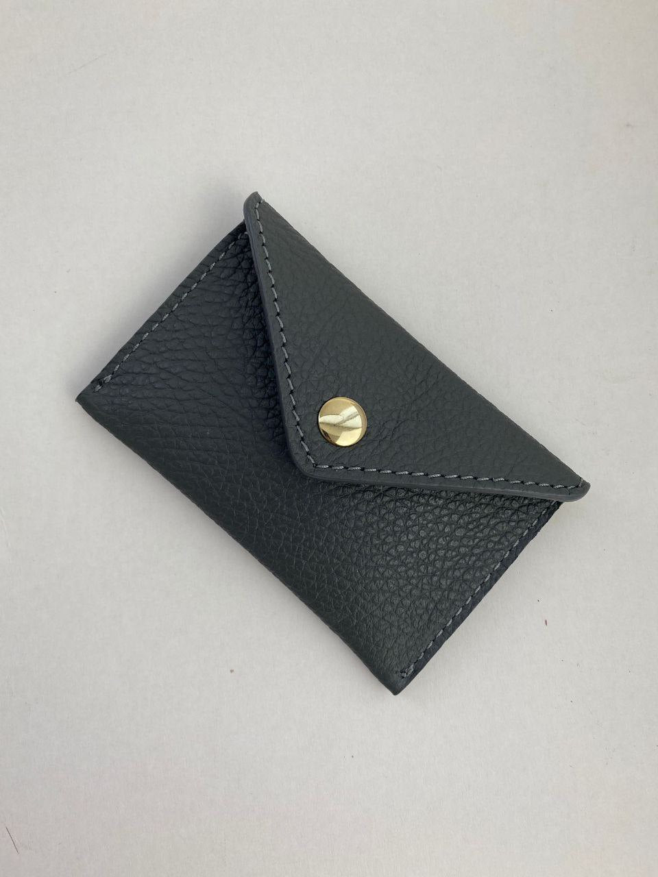 Mini porte-cartes enveloppe — Cuir véritable