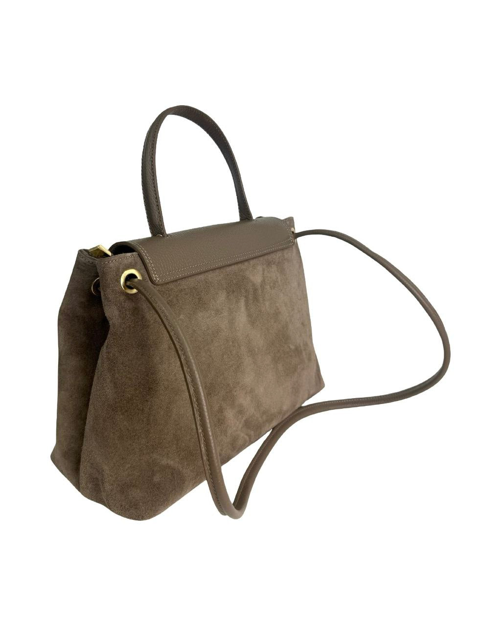 Sac cartable en daim et cuir italien