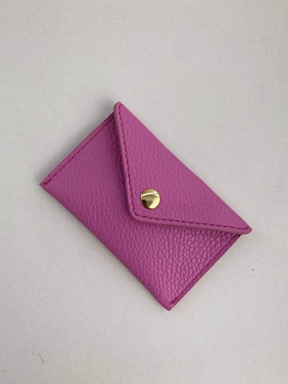 Mini porte-cartes enveloppe — Cuir véritable
