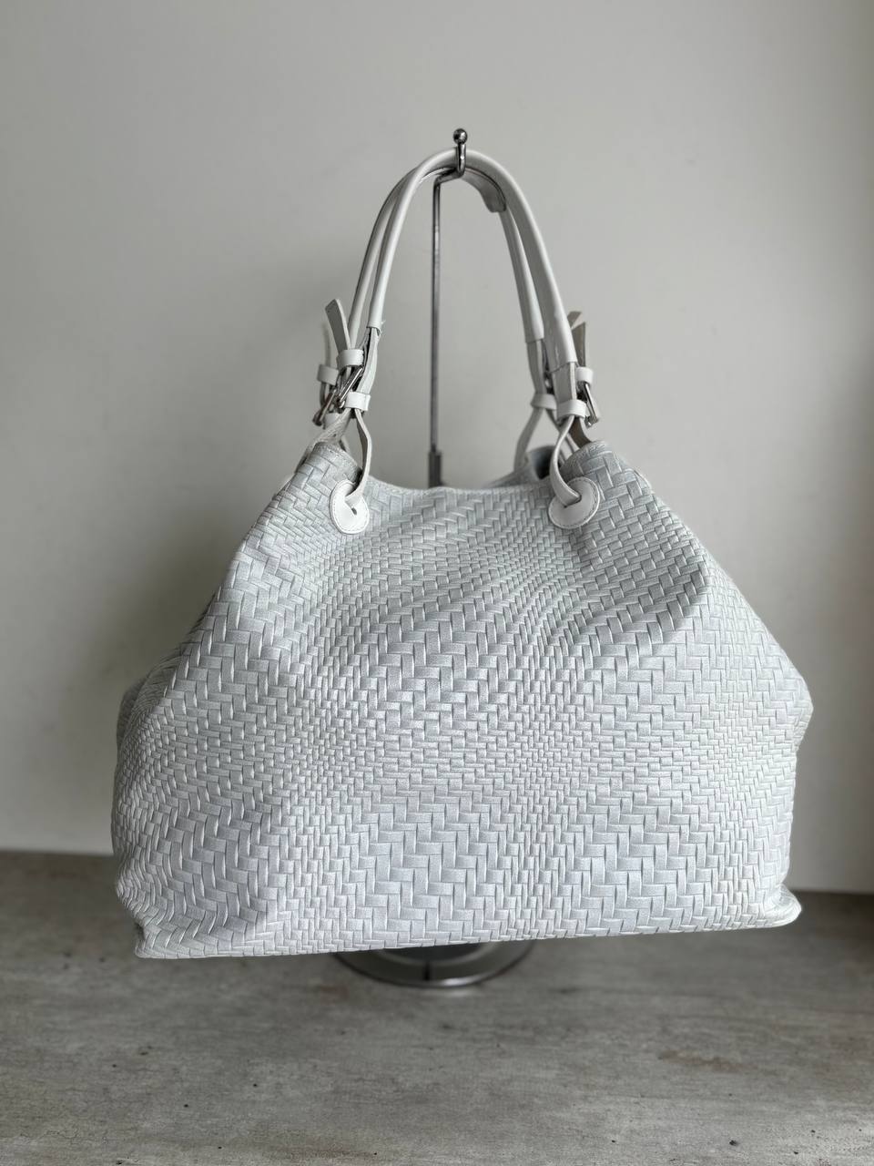 Sac fourre-tout en cuir tressé