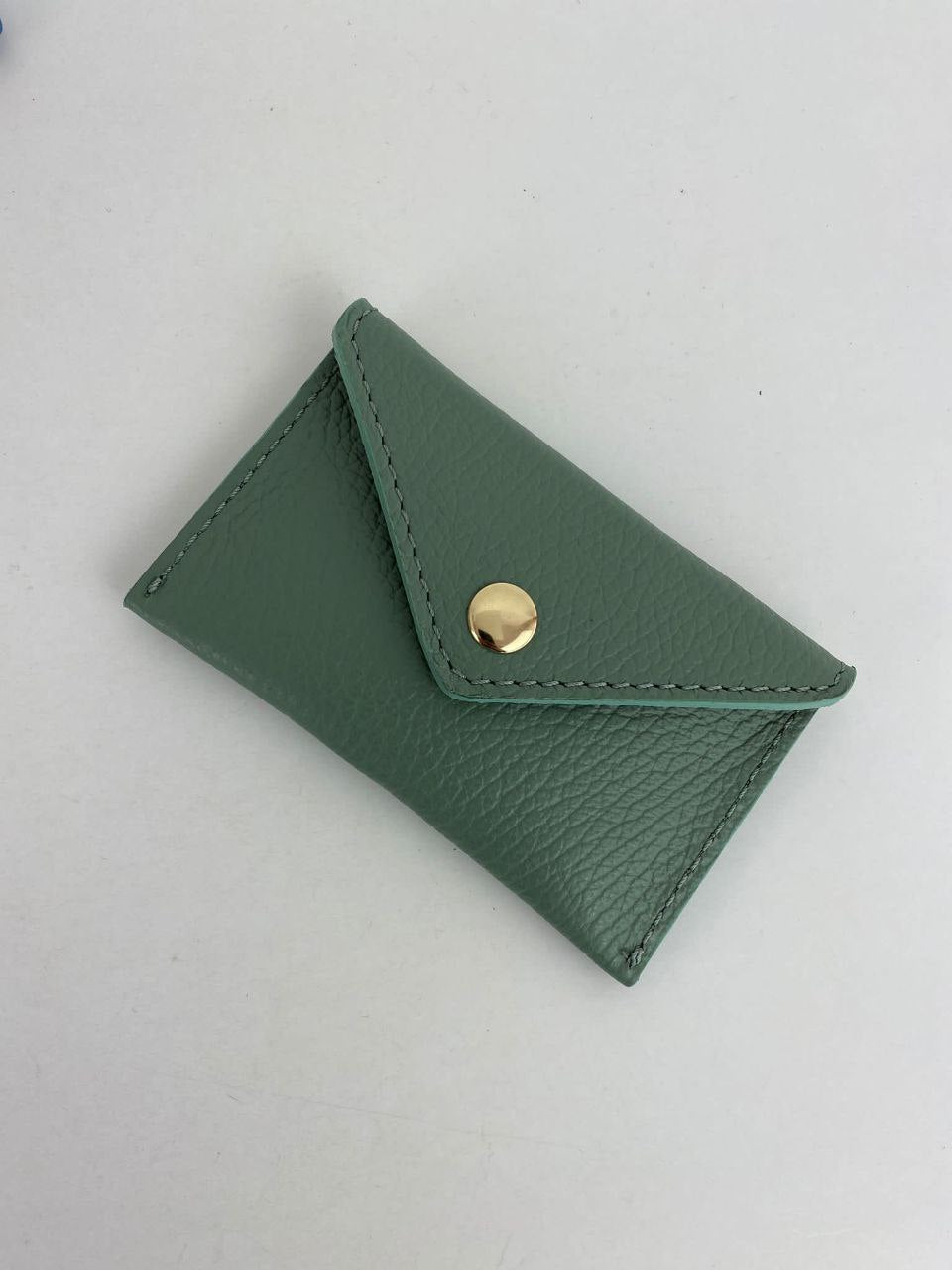 Mini porte-cartes enveloppe — Cuir véritable