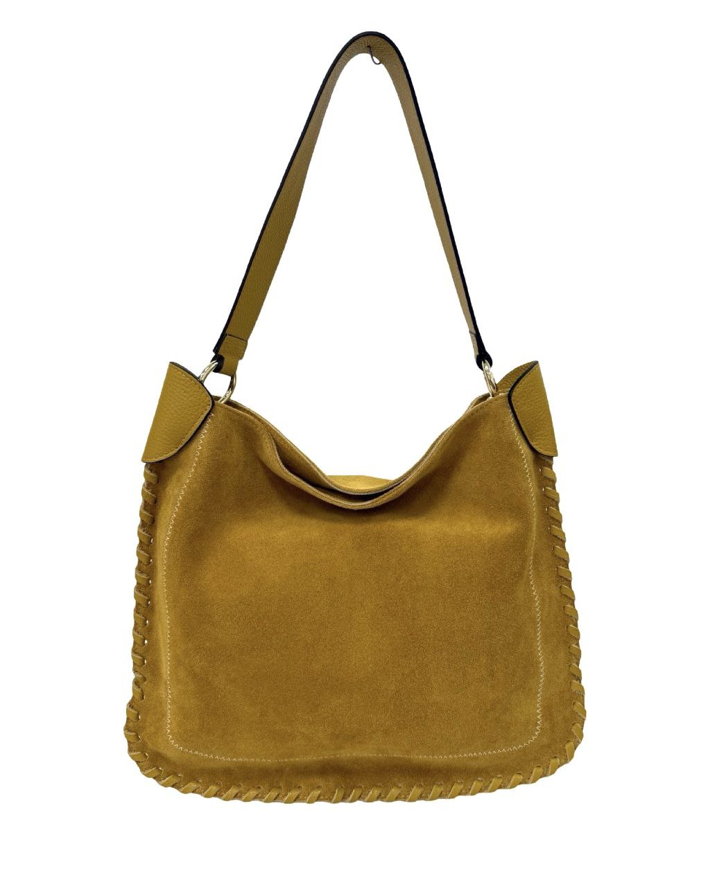 Sac à bandoulière en cuir italien avec détails cousus à la main par Modex™