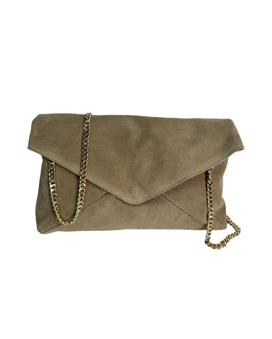 Sac enveloppe en cuir italien avec bandoulière en chaîne par Modex™