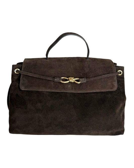 Sac porte-documents en cuir italien avec fermeture décorative par Modex™