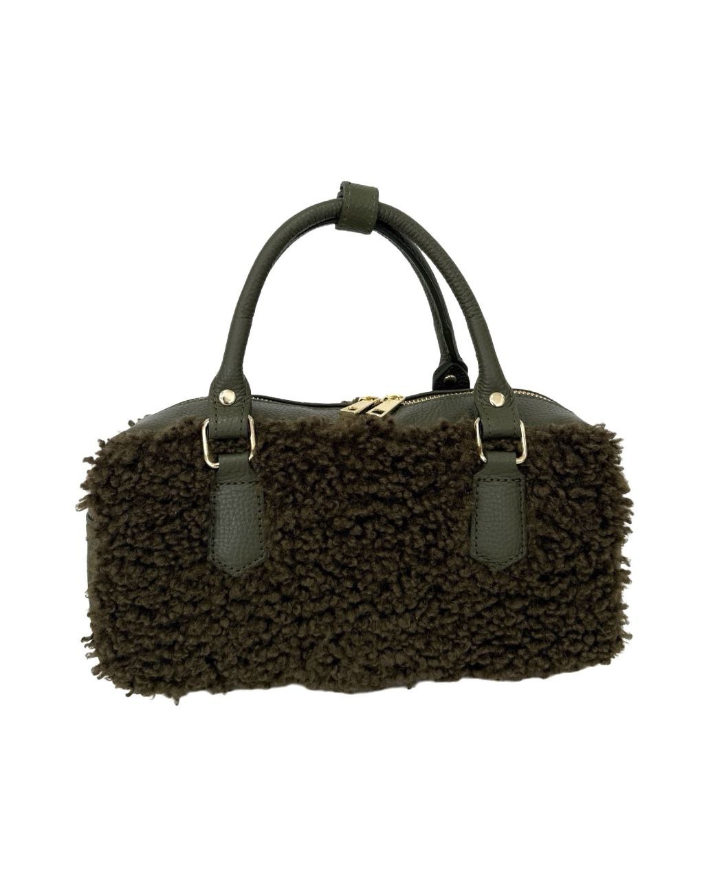 Sac à main en cuir italien Teddy — Luxe douillet, fabriqué en Italie