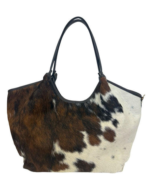 Sac fourre-tout en cuir italien à poils longs — Luxe affirmé