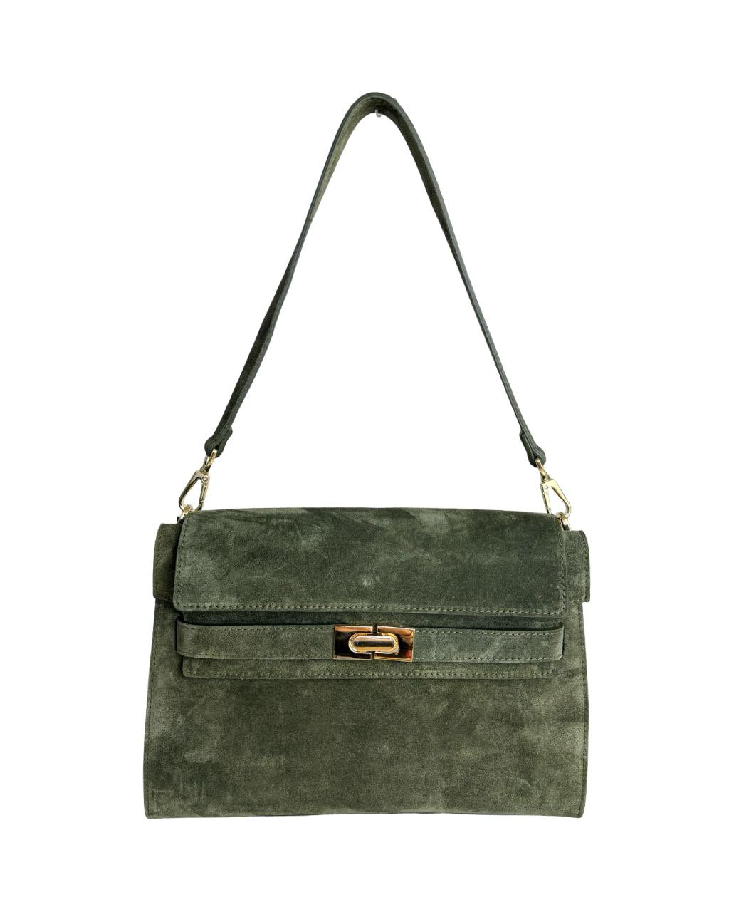 Sac à bandoulière/pochette en daim italien — raffiné et polyvalent