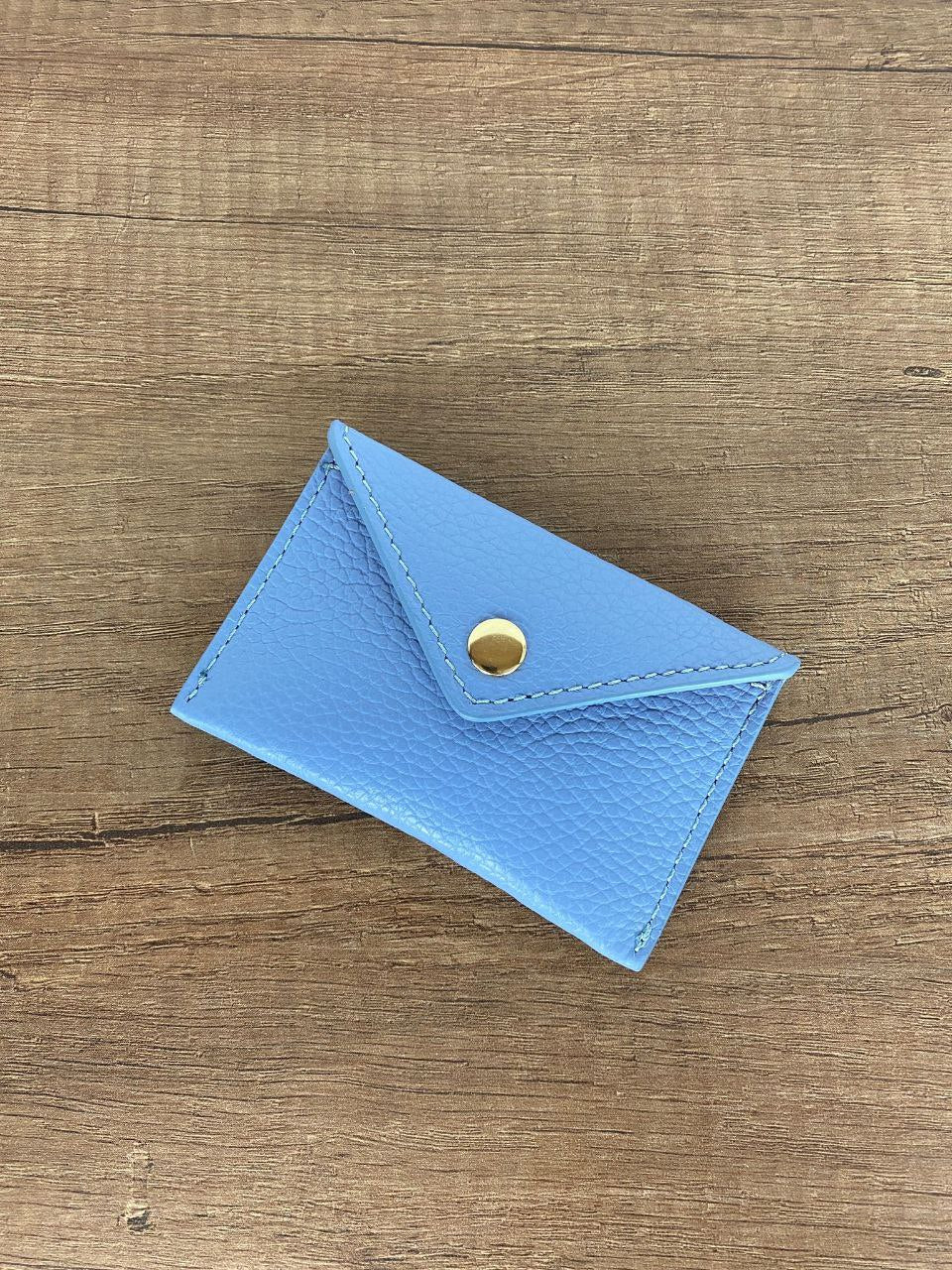Mini porte-cartes enveloppe — Cuir véritable