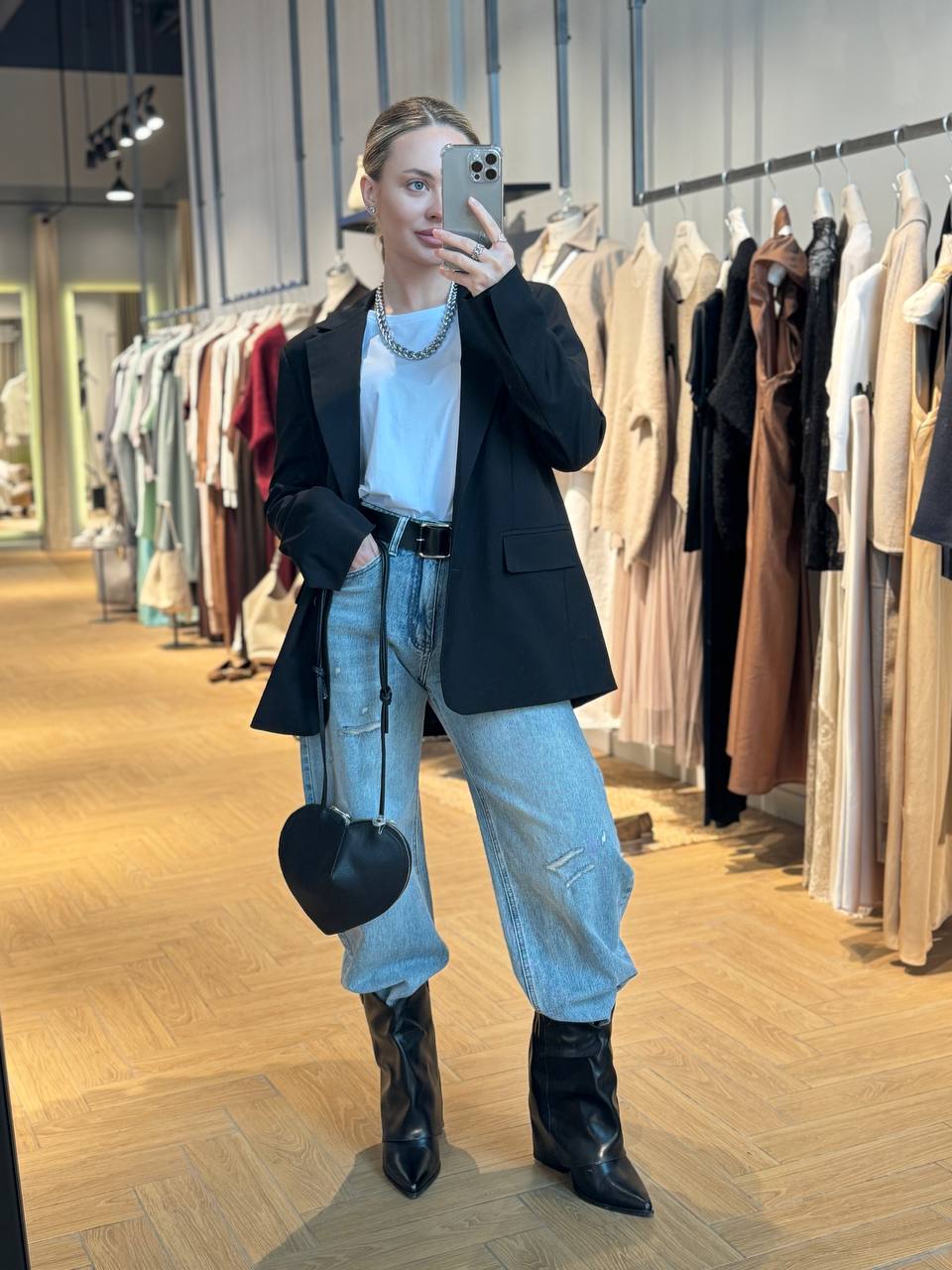 Sac de luxe en forme de cœur Modex™ en cuir italien