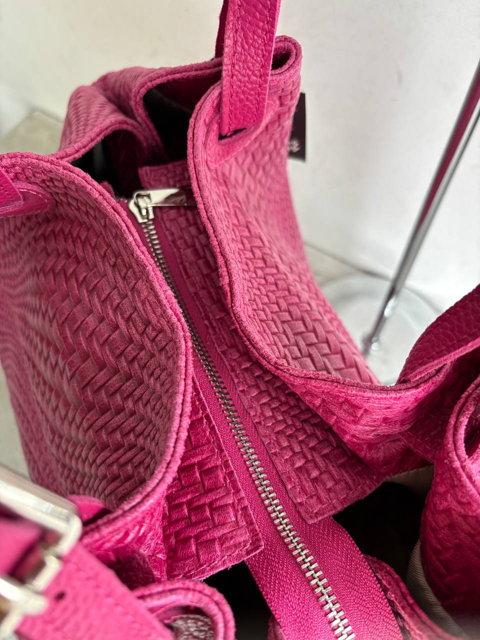 Sac fourre-tout en cuir tressé