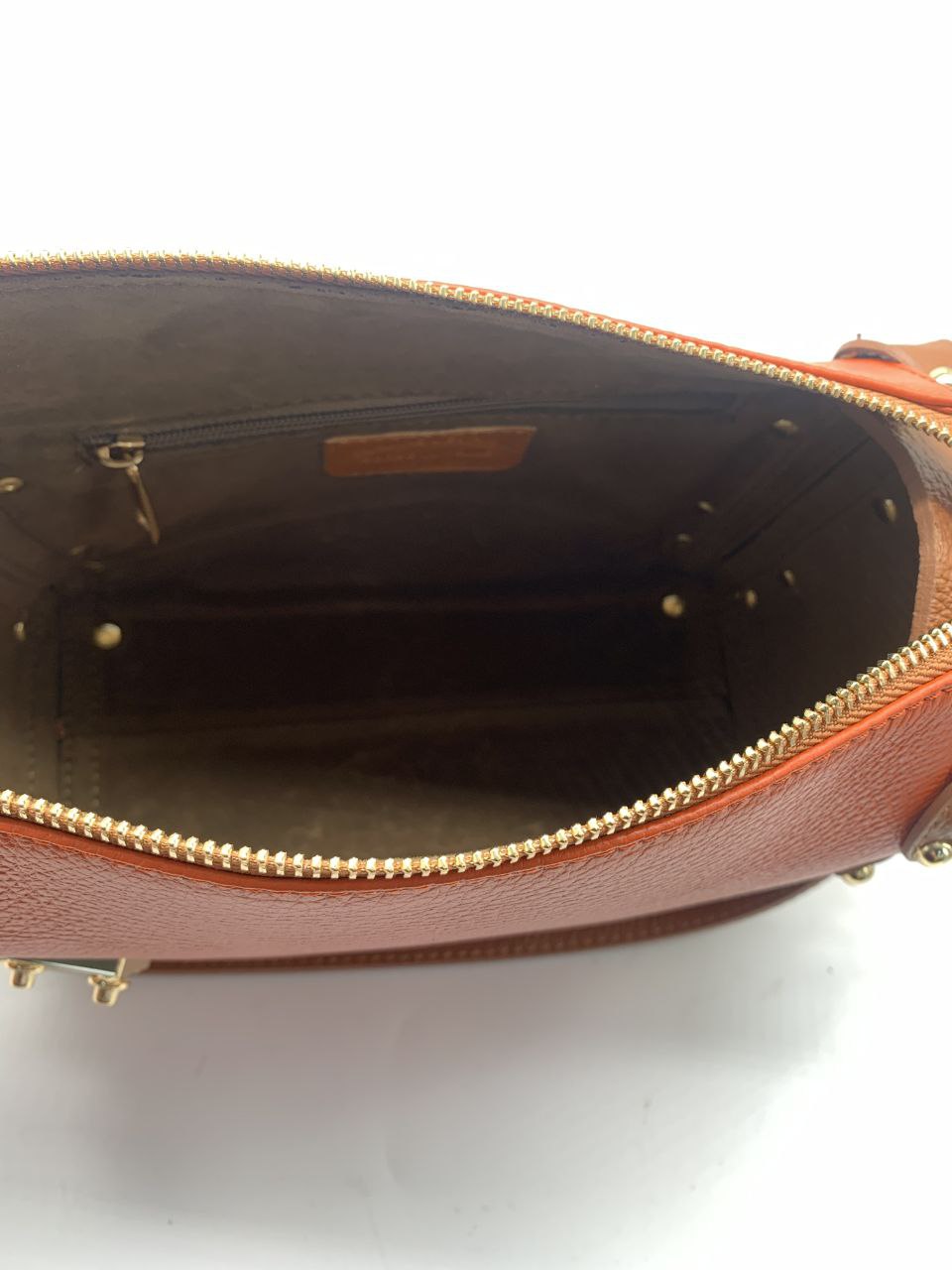 Sac bandoulière clouté en cuir véritable