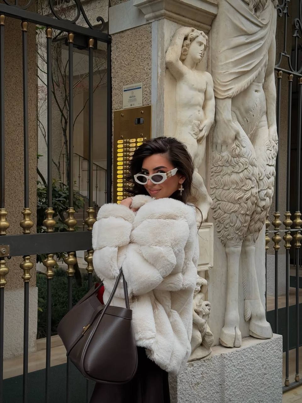 Italian Leather Structured Tote Bag