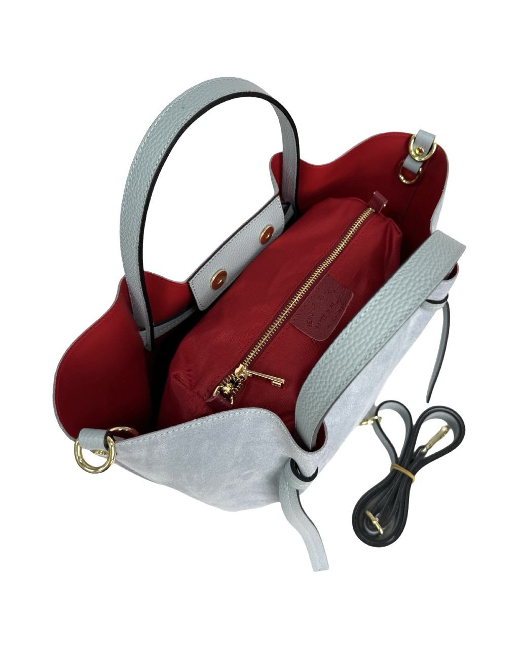 Sac élégant en daim et cuir véritable – Qualité italienne premium
