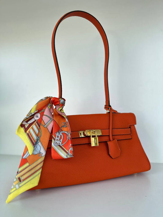 Sac en cuir haut de gamme avec fermeture à cadenas originale, fabriqué en Italie