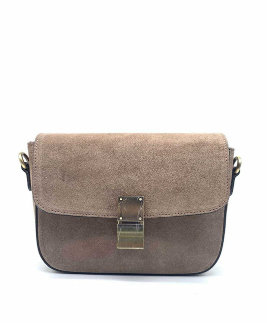 Sac bandoulière en cuir italien avec fermoir en métal — Modex™