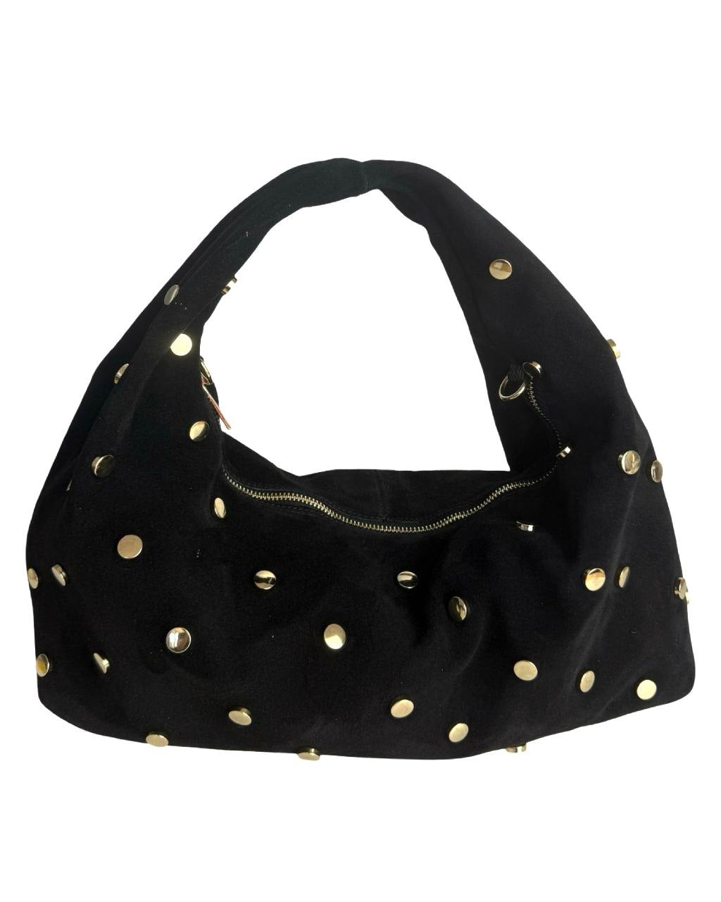 Sac hobo en daim italien clouté — Bold Luxury