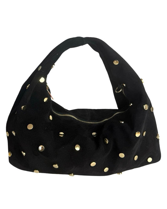 Sac hobo en daim italien clouté — Bold Luxury