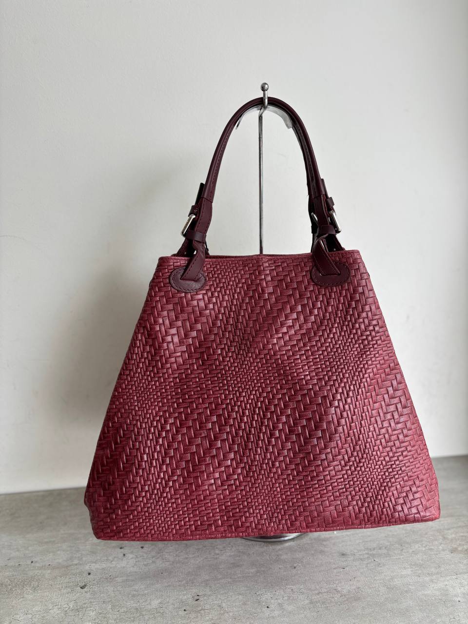 Sac fourre-tout en cuir tressé