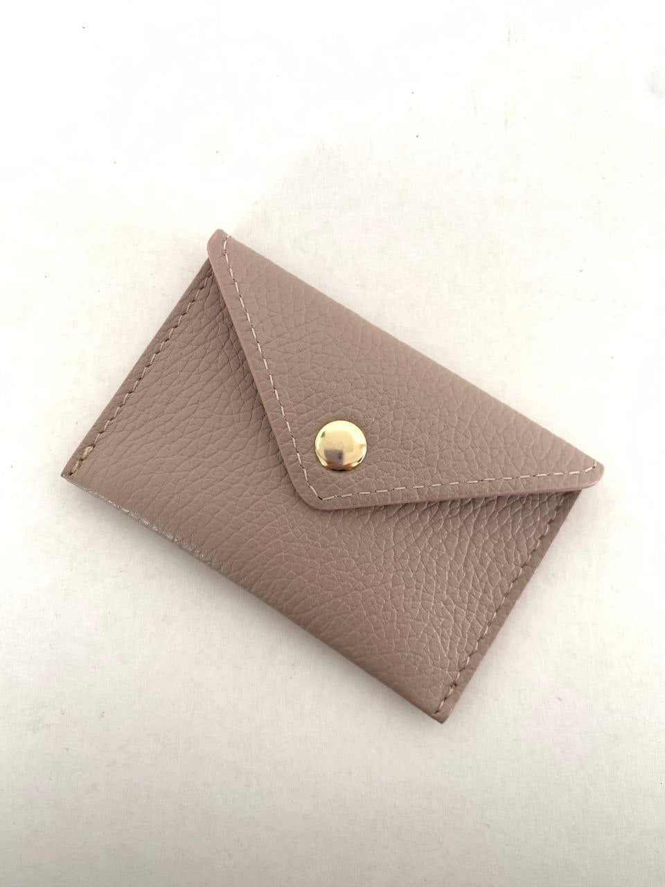 Mini porte-cartes enveloppe — Cuir véritable