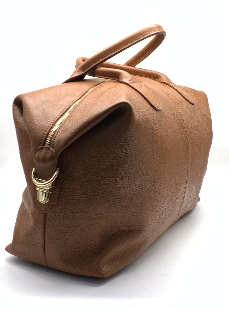 Sac de voyage en cuir avec bandoulière