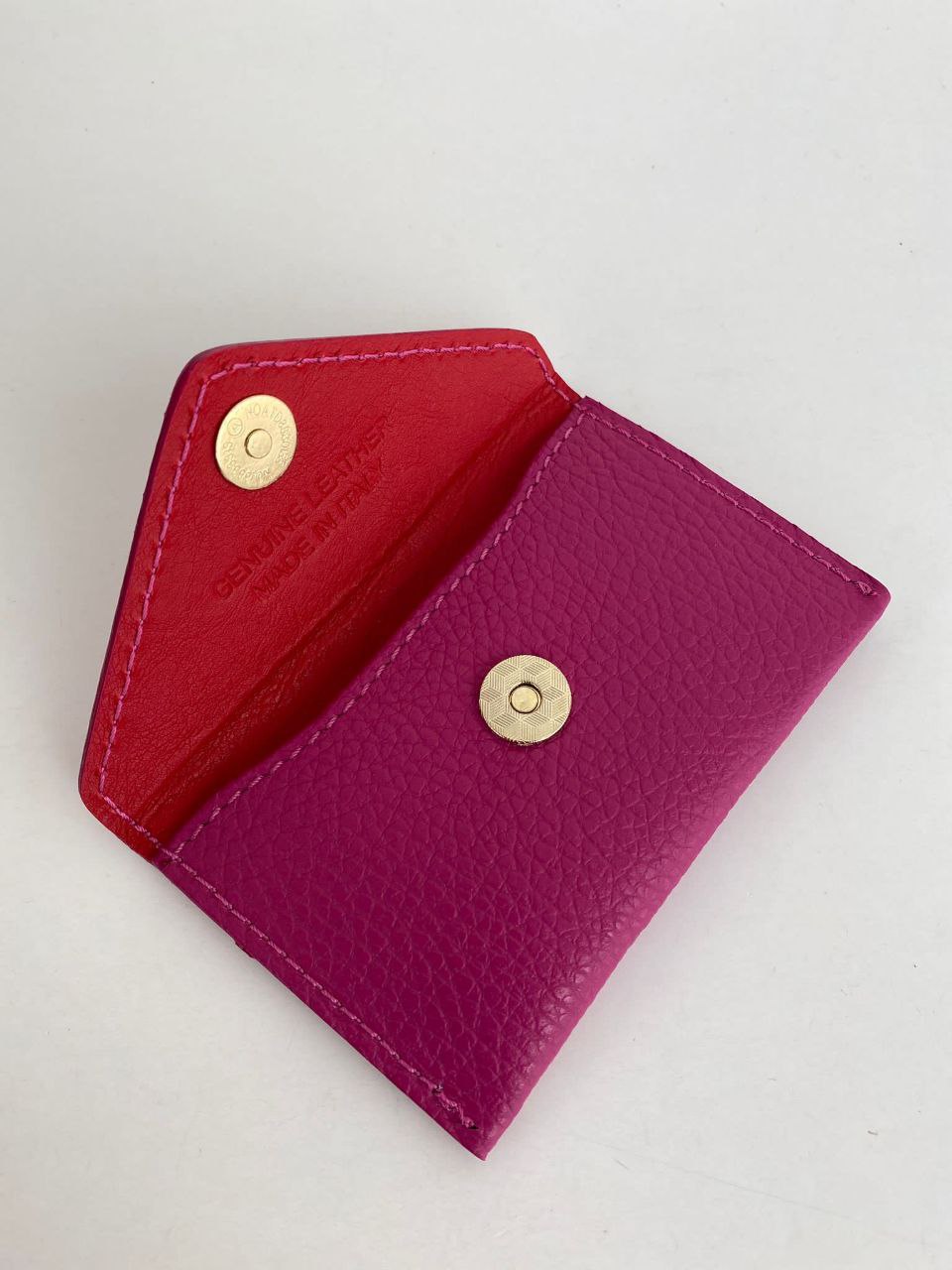 Mini porte-cartes enveloppe — Cuir véritable