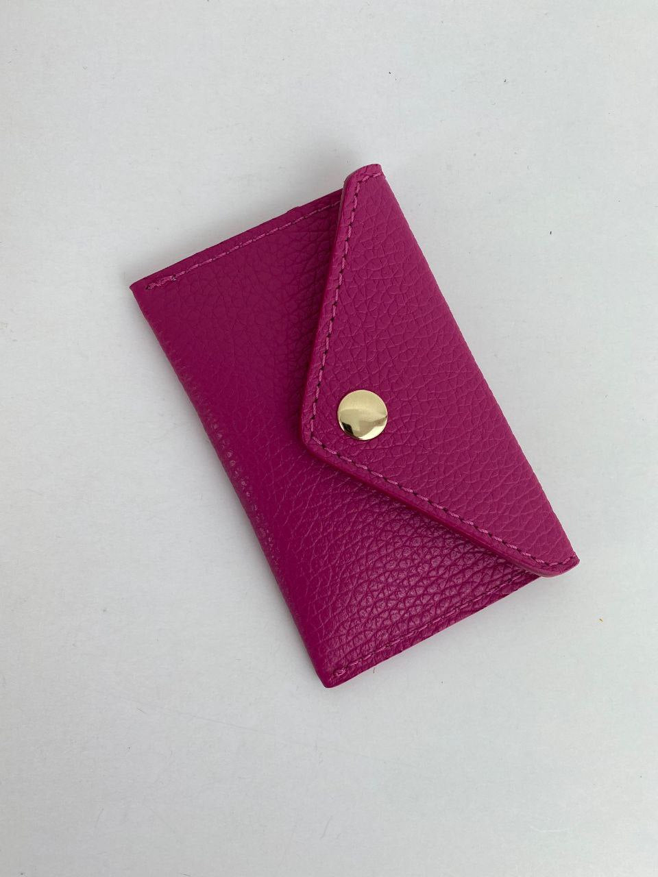 Mini porte-cartes enveloppe — Cuir véritable