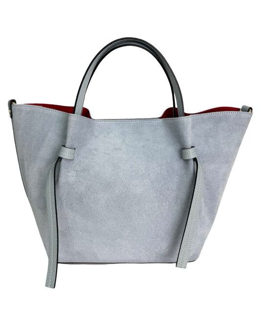 Elegant Suede & Genuine Leather Bag – Premium Italian Quality