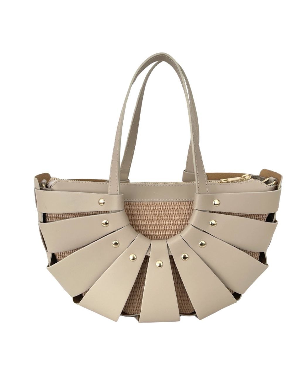Sac à main en cuir et raphia de qualité supérieure – Fabriqué en Italie