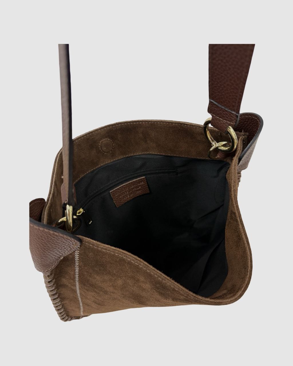 Sac à bandoulière en cuir italien avec détails cousus à la main par Modex™