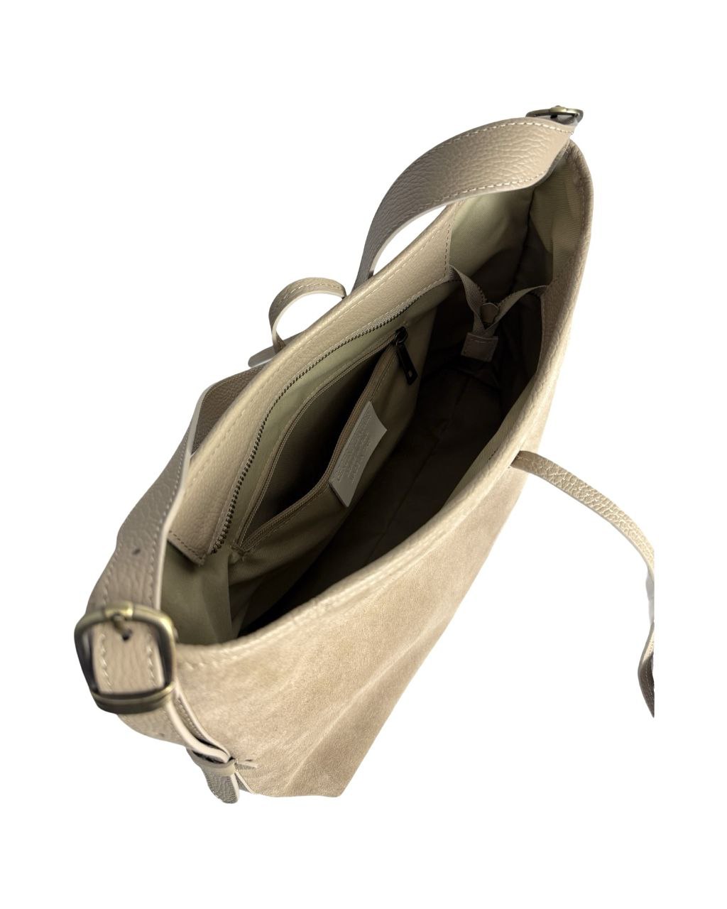 Sac à bandoulière structuré en cuir italien avec bandoulière réglable par Modex™