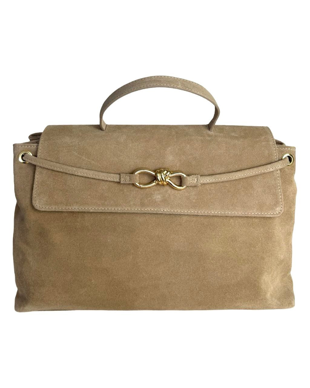 Sac porte-documents en cuir italien avec fermeture décorative par Modex™