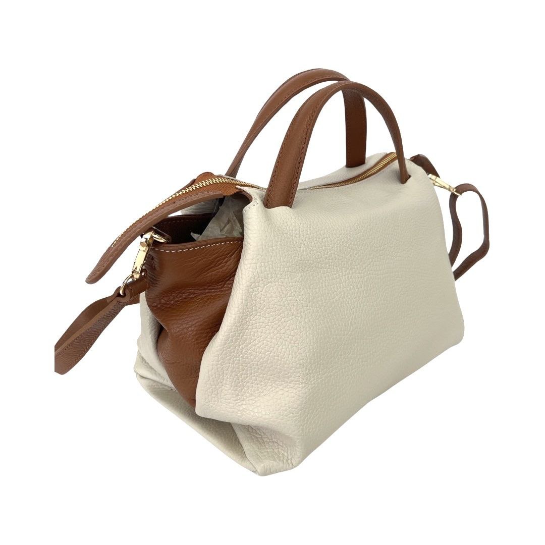 Sac en cuir italien bicolore avec organisation pratique par Modex™